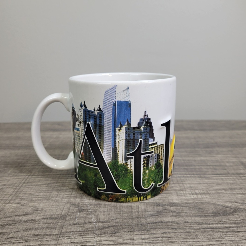 Americaware Atlanta 2010 Souvenir Ceramic Coffee Mug 2 Cup Capacity